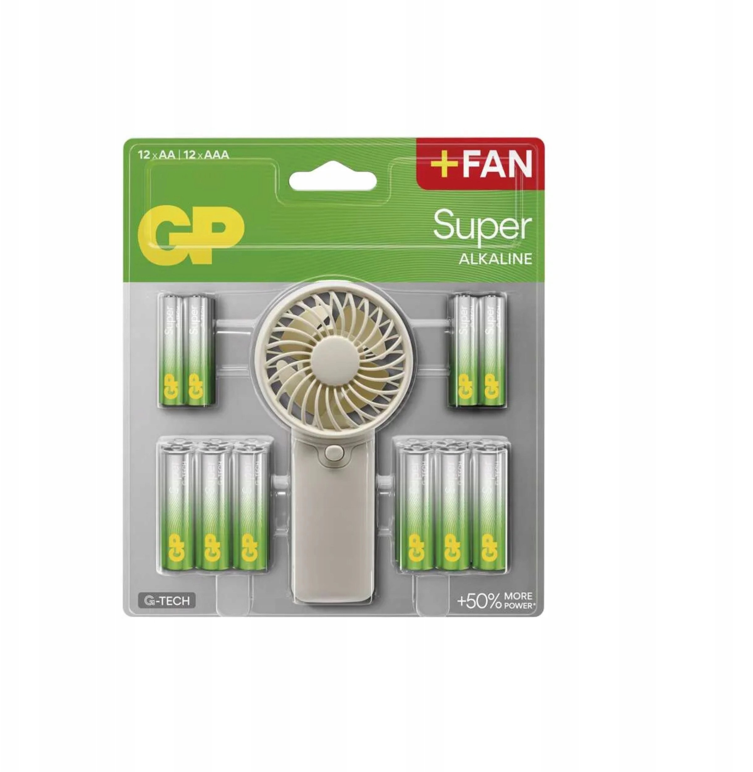 GP BATERIES SUPER 12AA+12AAA+VENTILIATOR