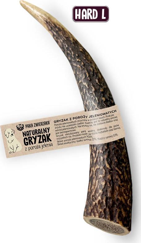 Paka Zwierzaka Paka Zwierzaka Naturalny gryzak, poroże jeleniowatych HARD L- 15 cm