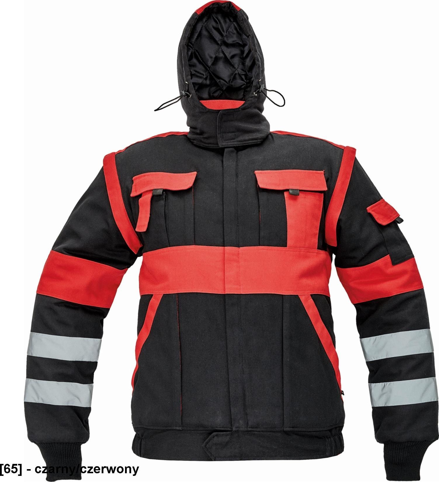 CERVA MAX WINTER RFLX WINTER JACKET - kurtka - czarny/czerwony 64