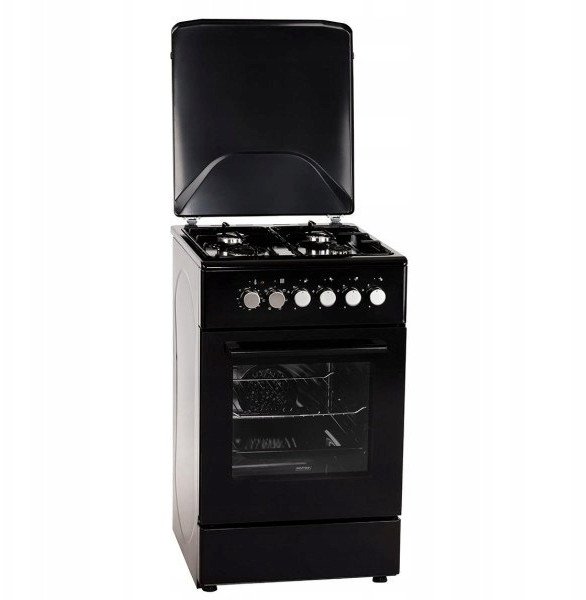 Kuchnia gazowo-elektryczna MPM-56-KGM-12B Czarna