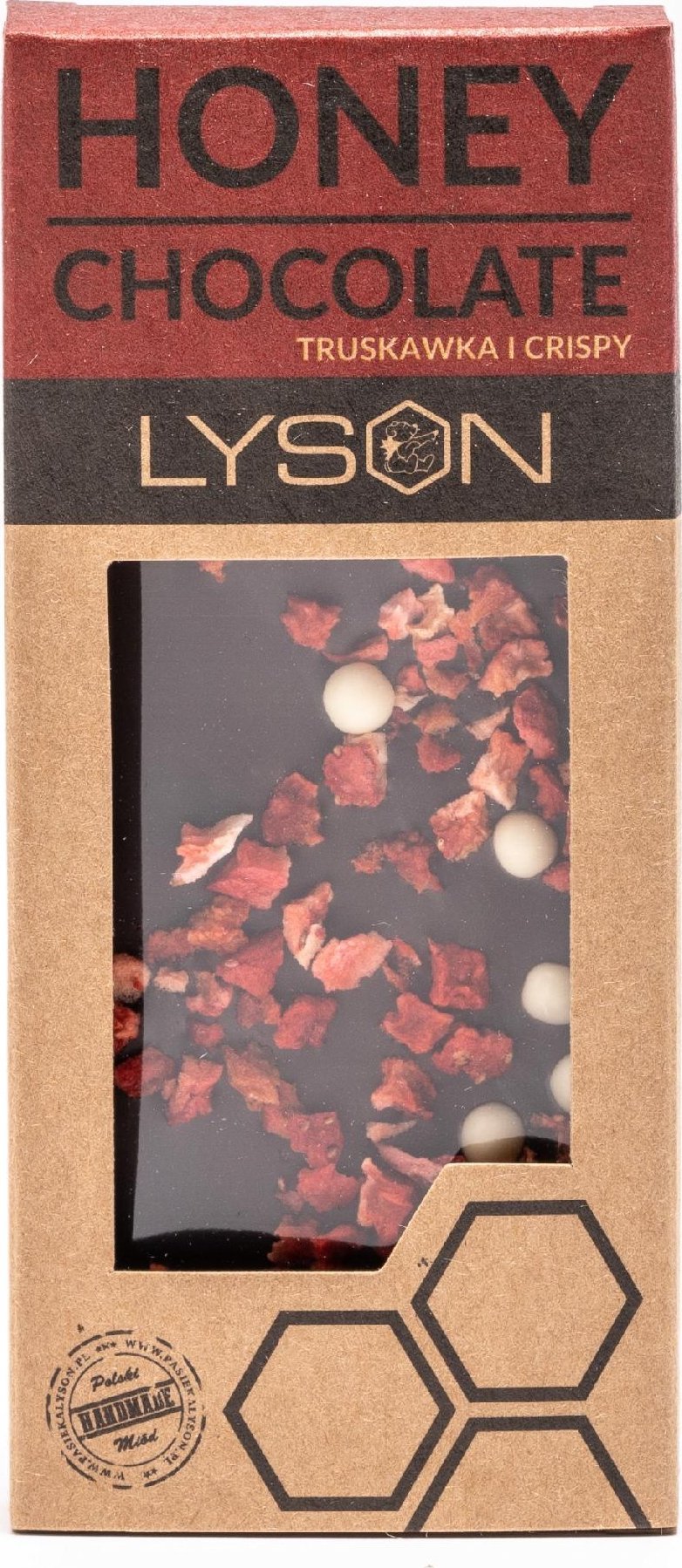 Łysoń Czekolada z miodem truskawka cripsy (CU1131) - CU1131