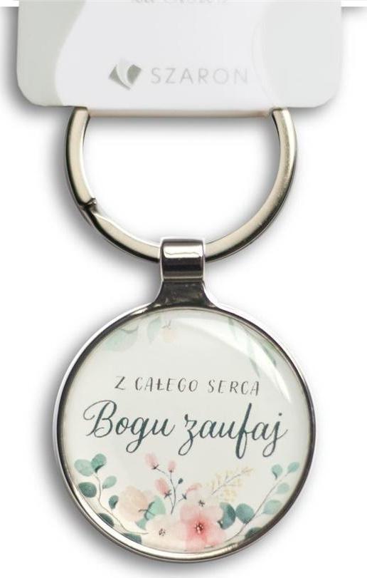 Breloczek Szaron Brelok metalowy srebrny - Z całego serca