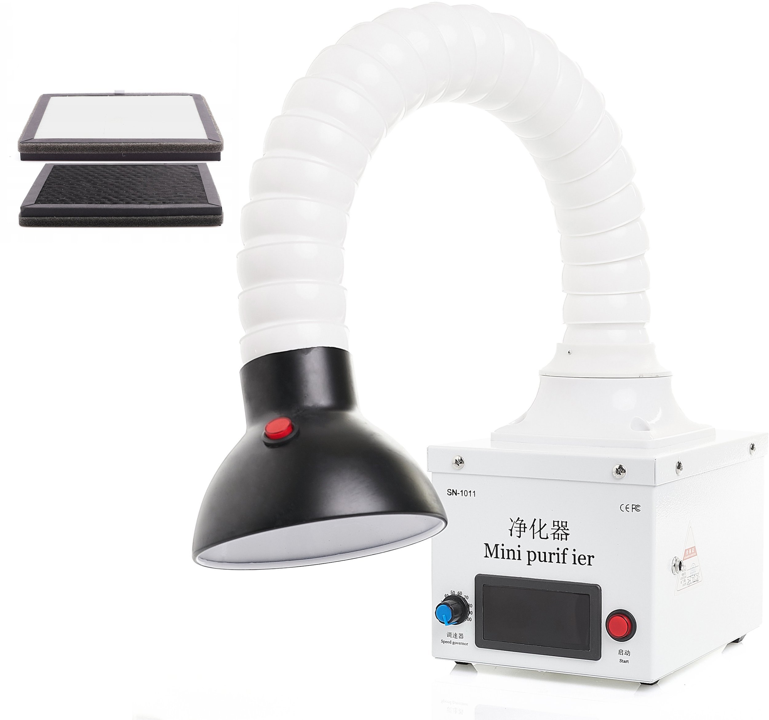 Pochłaniacz Oparów Dymu Odsysacz SN-1011 + Zestaw Filtrów HEPA Węglowe