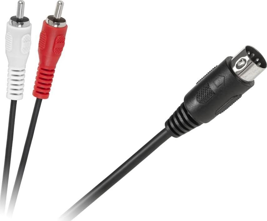 Kabel LP DIN - RCA (Cinch) x2 1.2m czarny (LEC-KPO2792-1,2)