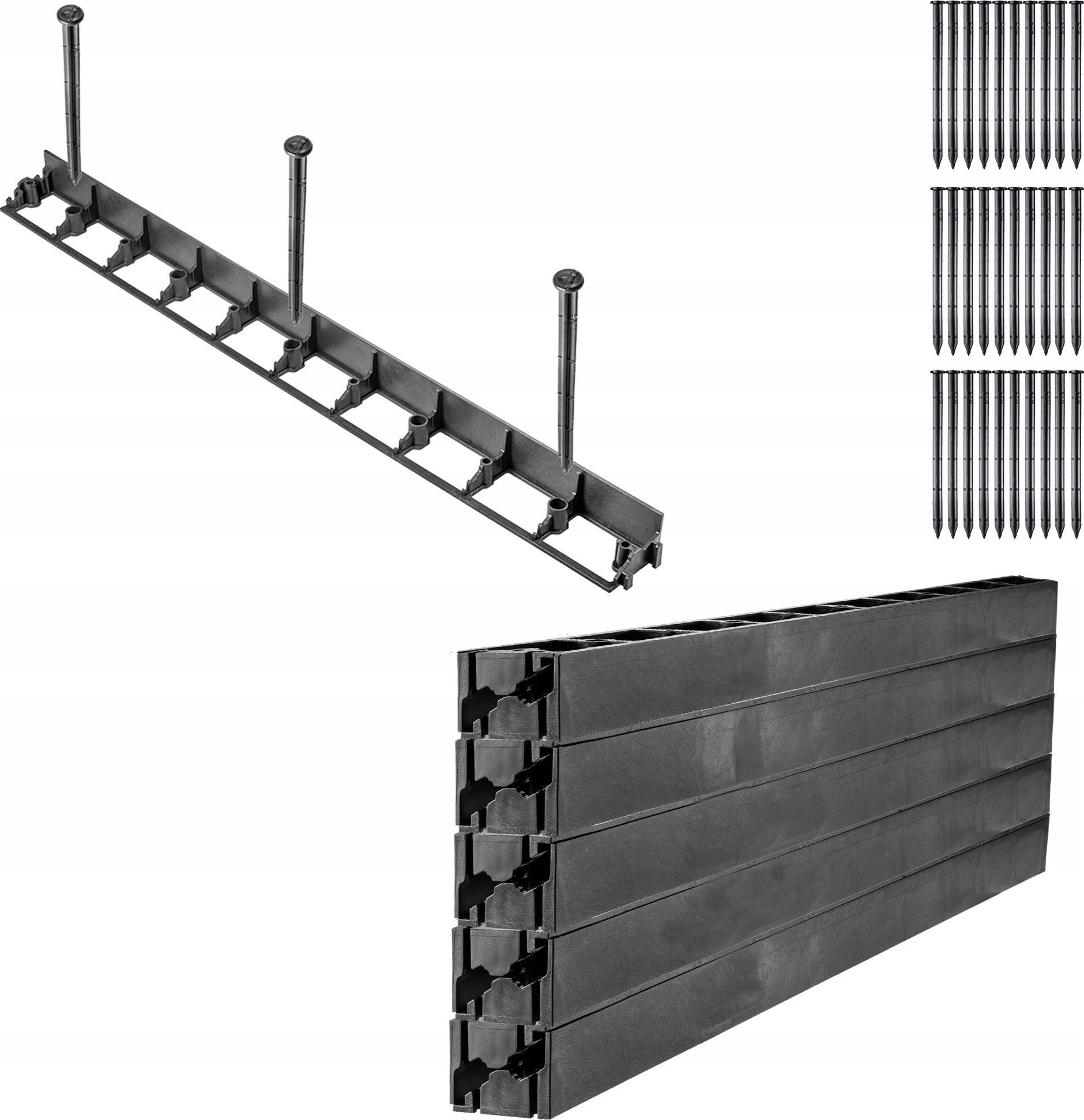 Kadax Obrzeże Trawnikowe Ogrodowe 5,8cm 10Mb + 30 Kotew