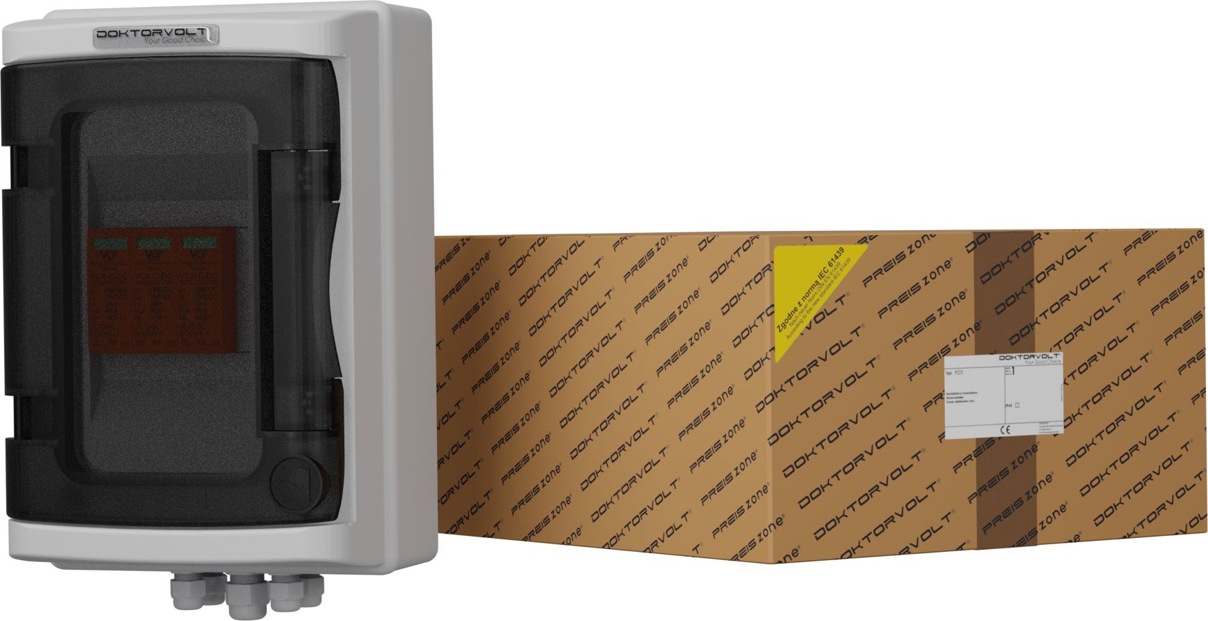Doktorvolt Rozdzielnica PV Fotowoltaiczna Solarna DC 1000V T2 Doktorvolt 2445