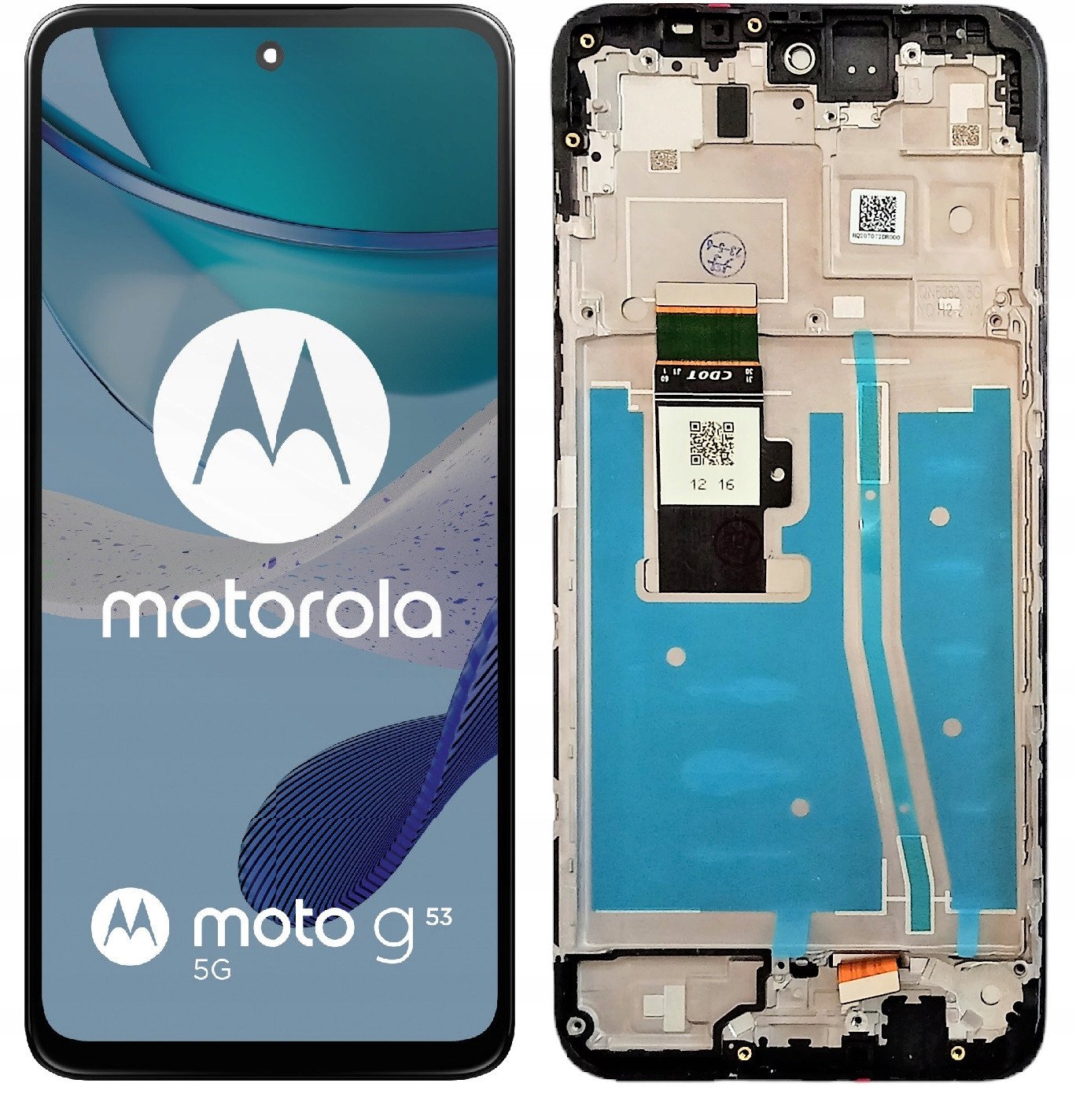 WYŚWIETLACZ EKRAN LCD DO MOTOROLA G53 RAMKA