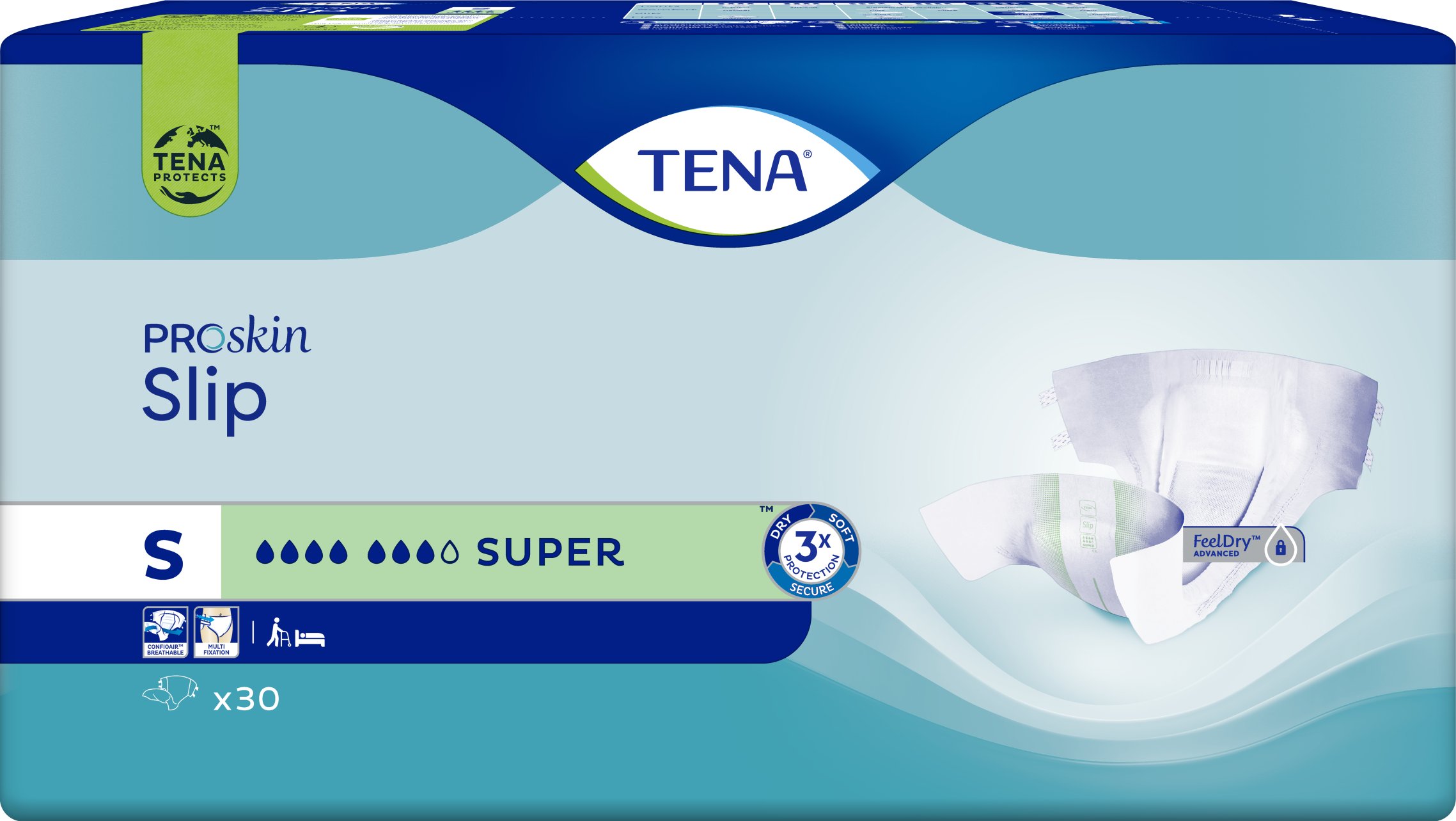 TENA SLIP PROSKIN SUPER S '30 (zielone)