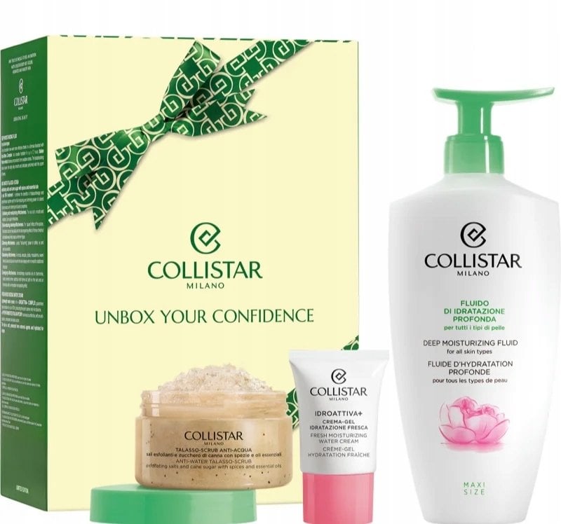 Collistar SET FLUID MOISTURIZING 400 ML + SCRUB 150 G + GEL CREAM 15 ML
