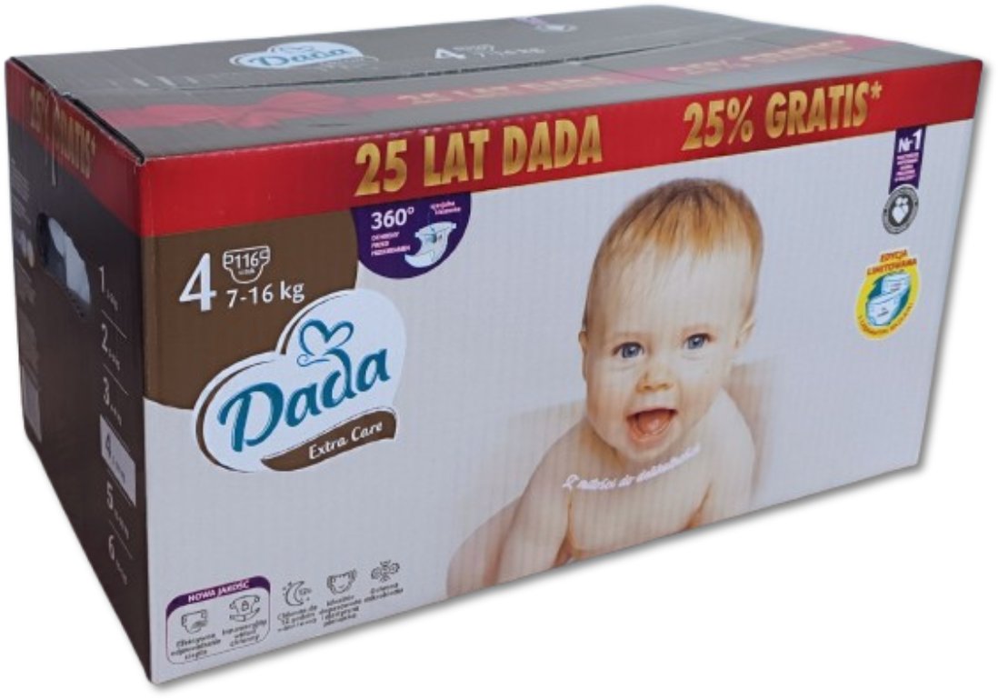 Pieluchy Dada Extra Care 4 BOX 7-16kg 116szt.