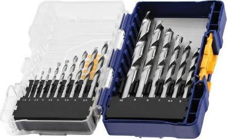 Wiertło Irwin Zestaw 15szt. HSS PRO 1.5mm, 2mm, 3.5mm, 4mm, 4.5mm 5mm, 5.5mm, 6mm, 6.5mm, 7mm, 8mm, 9mm, 10m IW3031501