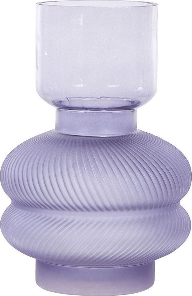 Ramka Beliani Wazon na kwiaty szklany 24 cm fioletowy RODIA!