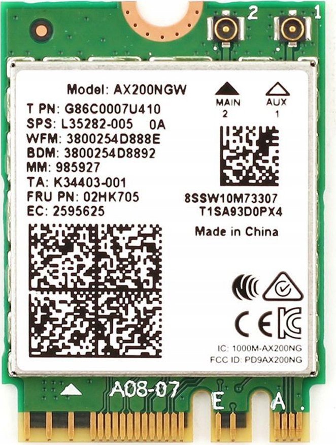 Karta sieciowa Intel NIC WI-FI 6 AX200 2230 2x2