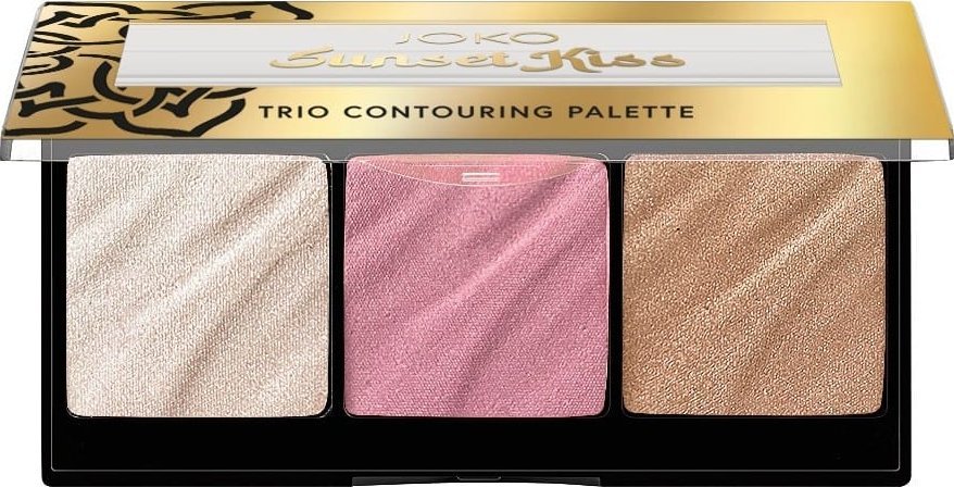 JOKO Sunset Kiss Paletka do konturowania twarzy - róż,rozświetlacz i bronzer