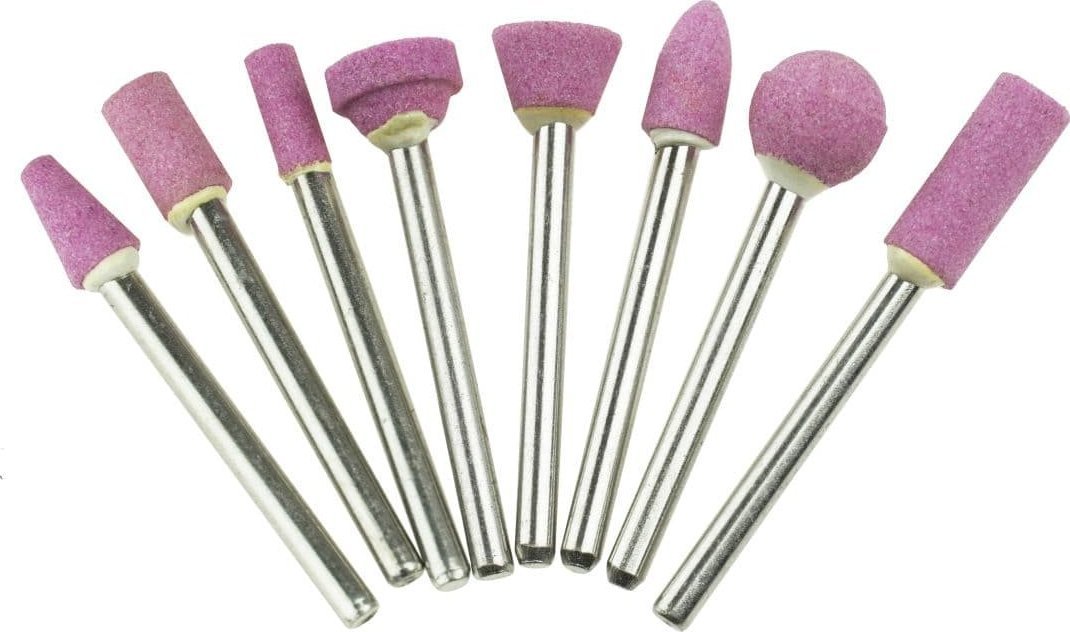 Dedra Kamienie szlifierskie precyzyjne, zestaw 8szt