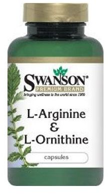 Swanson L-Arginina & L-Ornityna 100 kapsułek