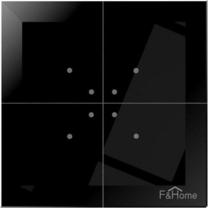 F&F Dotykowy przycisk zdalnego sterowania 230V zbliżeniowy do puszki fi60 czarny F&ampWave FW-GS-230-B