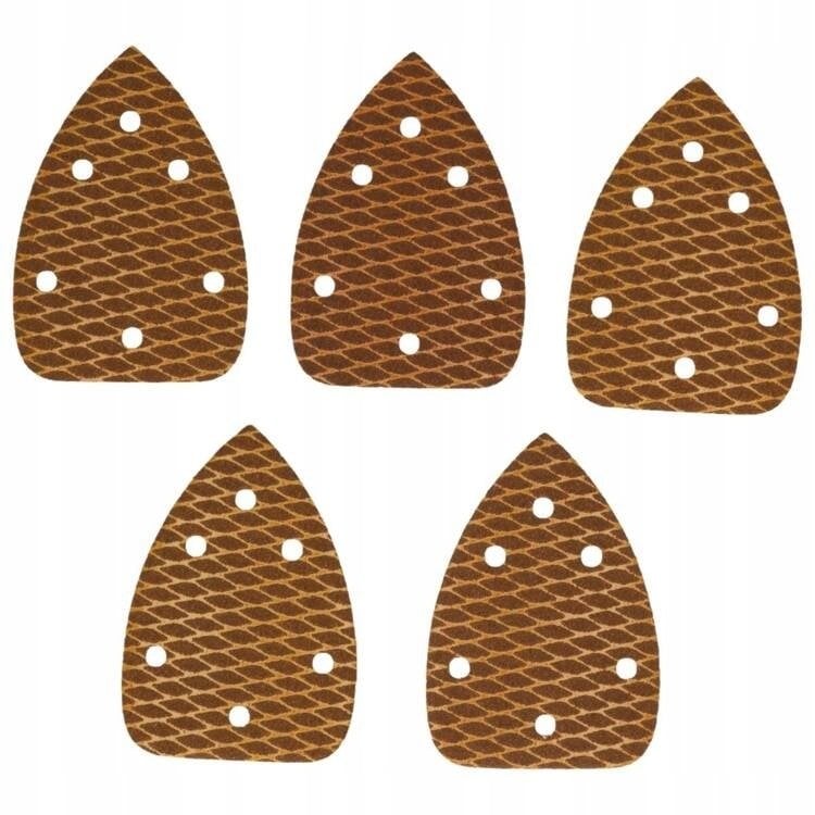 Dedra Papier ścierny delta Anti-clogg #180 140x140x80mm, rzep,5szt