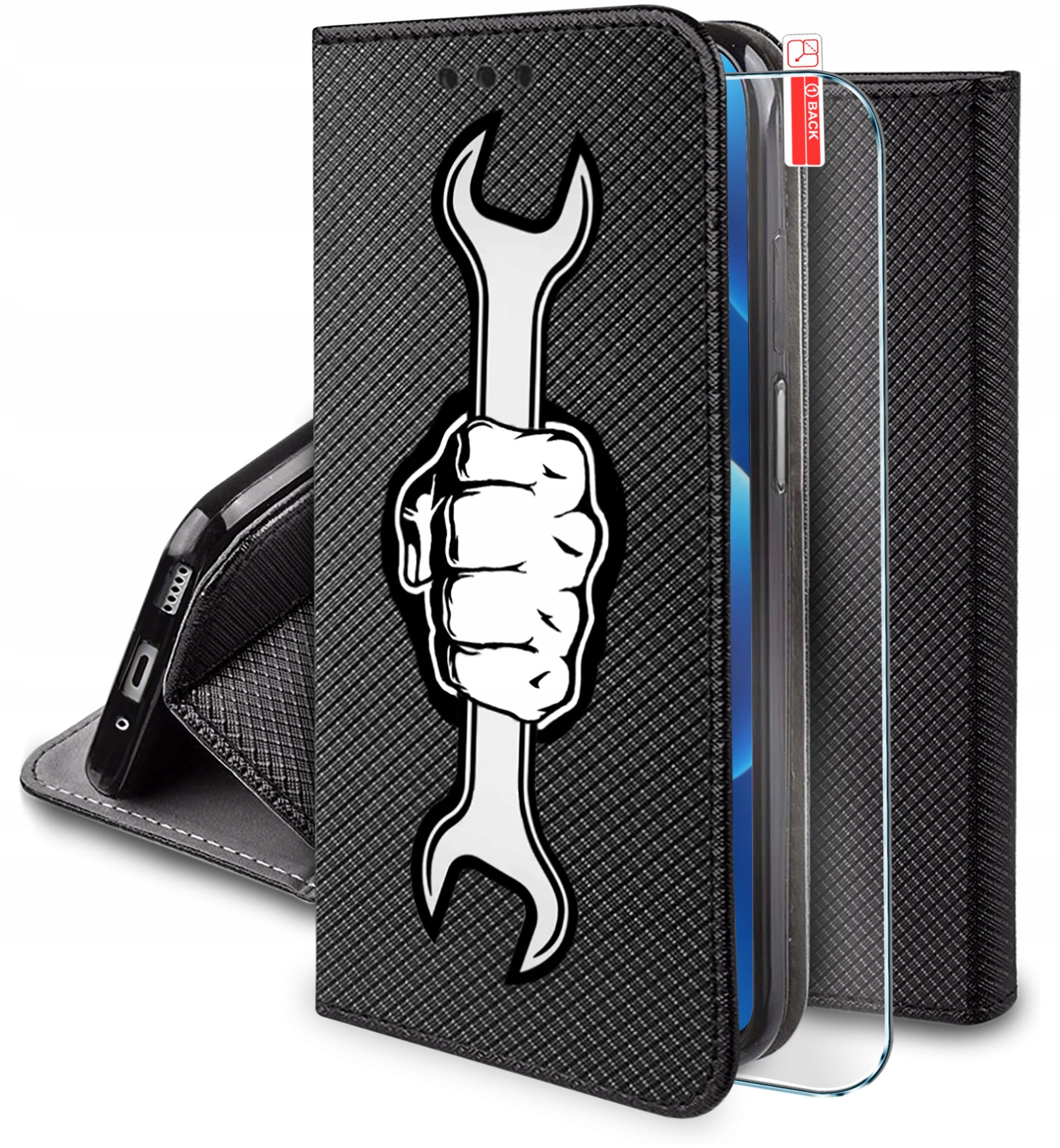 Etui do Realme C71 MAGNET WZORY CASE + SZKŁO 9H