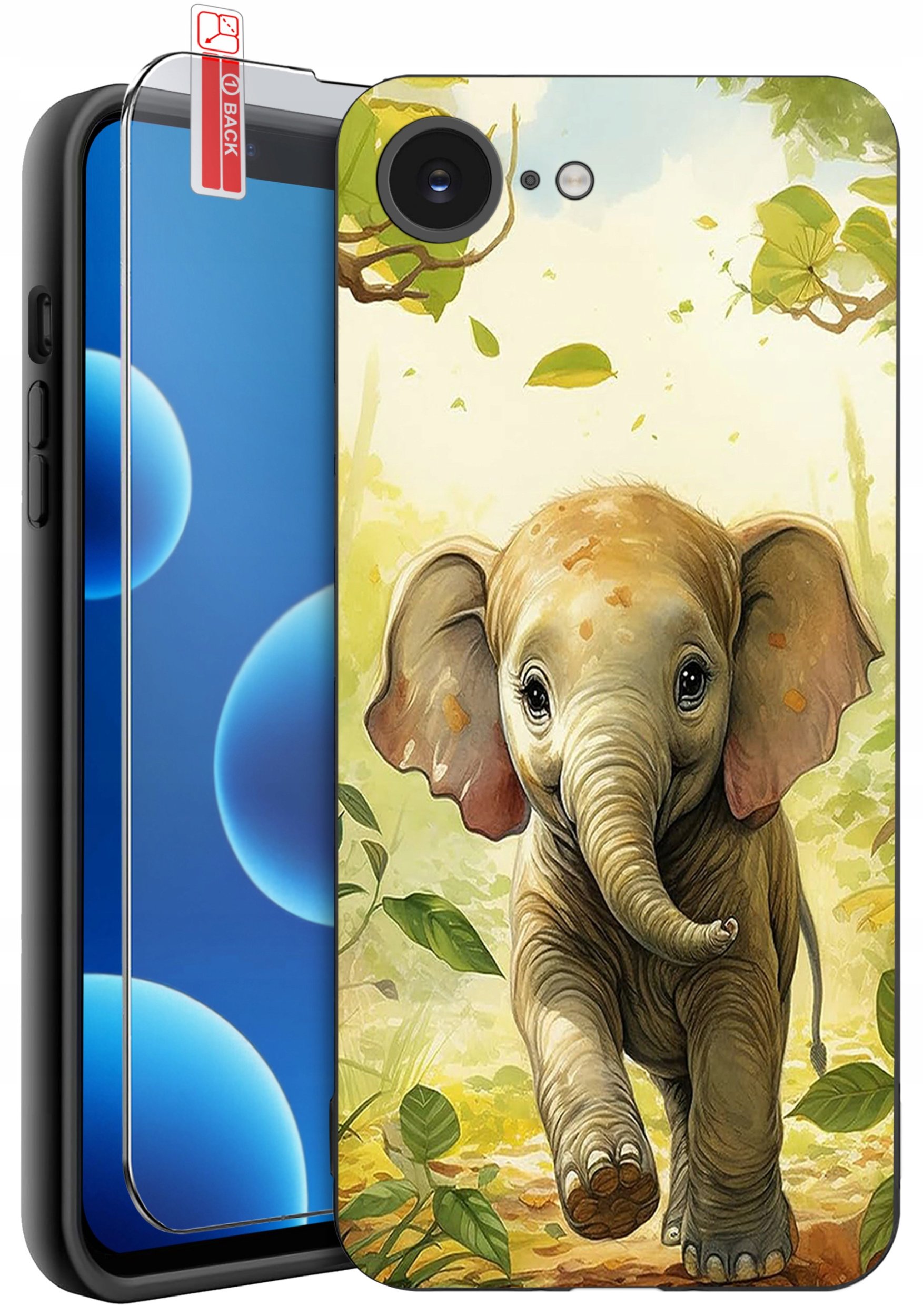 ETUI do iPhone 16e | WZORY | SILIKONOWE MATT CASE + SZKŁO 9H