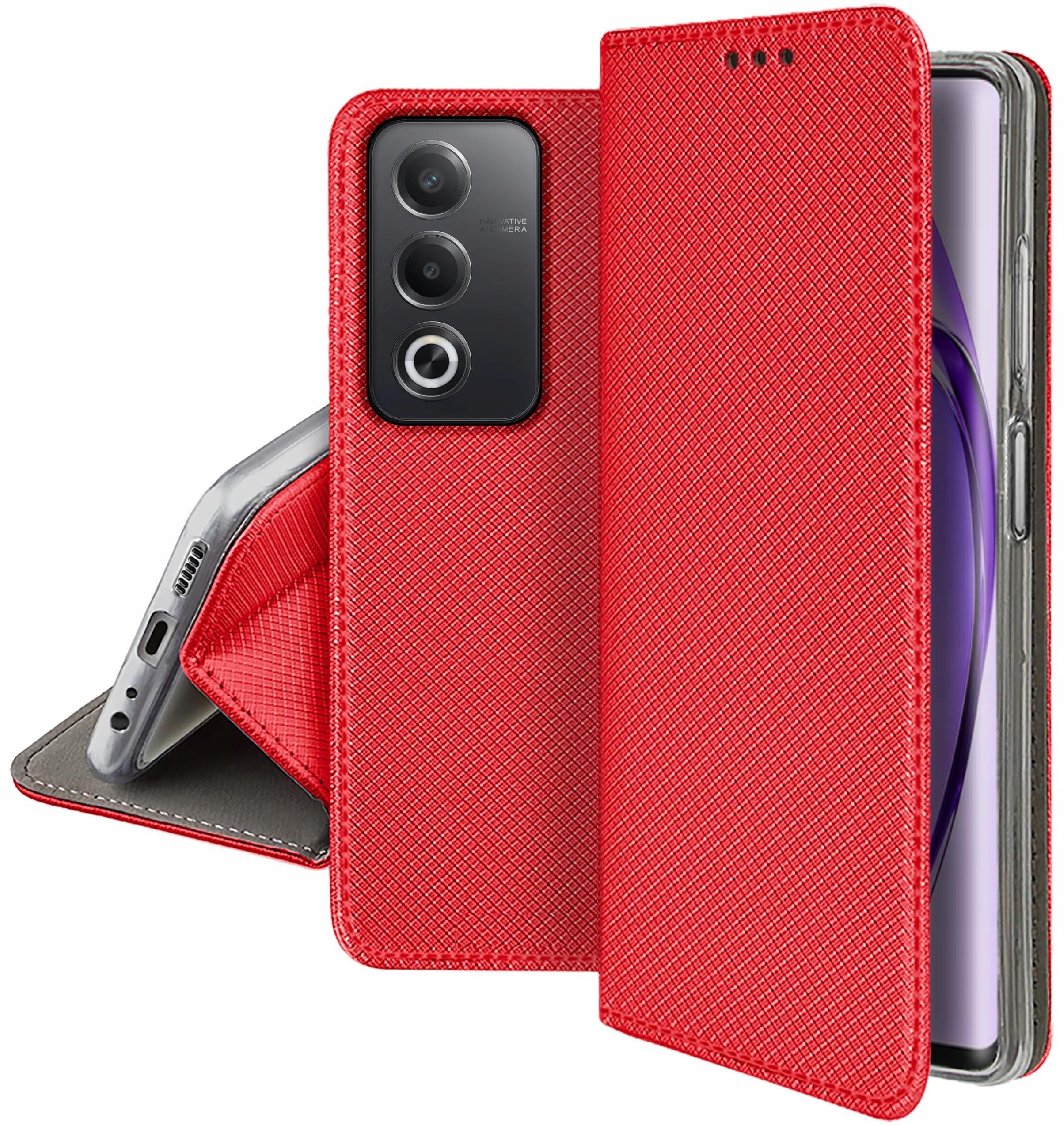 Etui do Oppo A80 5G SMART MAGNET CASE PORTFEL + SZKŁO OCHRONNE 9H