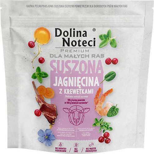 Karma suszona dla psa Dolina Noteci Premium dla dorosłych psow małych ras jagnięcina z krewetkami 1 kg