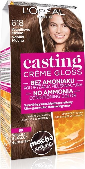 L’Oreal Paris Casting Creme Gloss Krem koloryzujący nr 618 Waniliowa Mokka 1op.