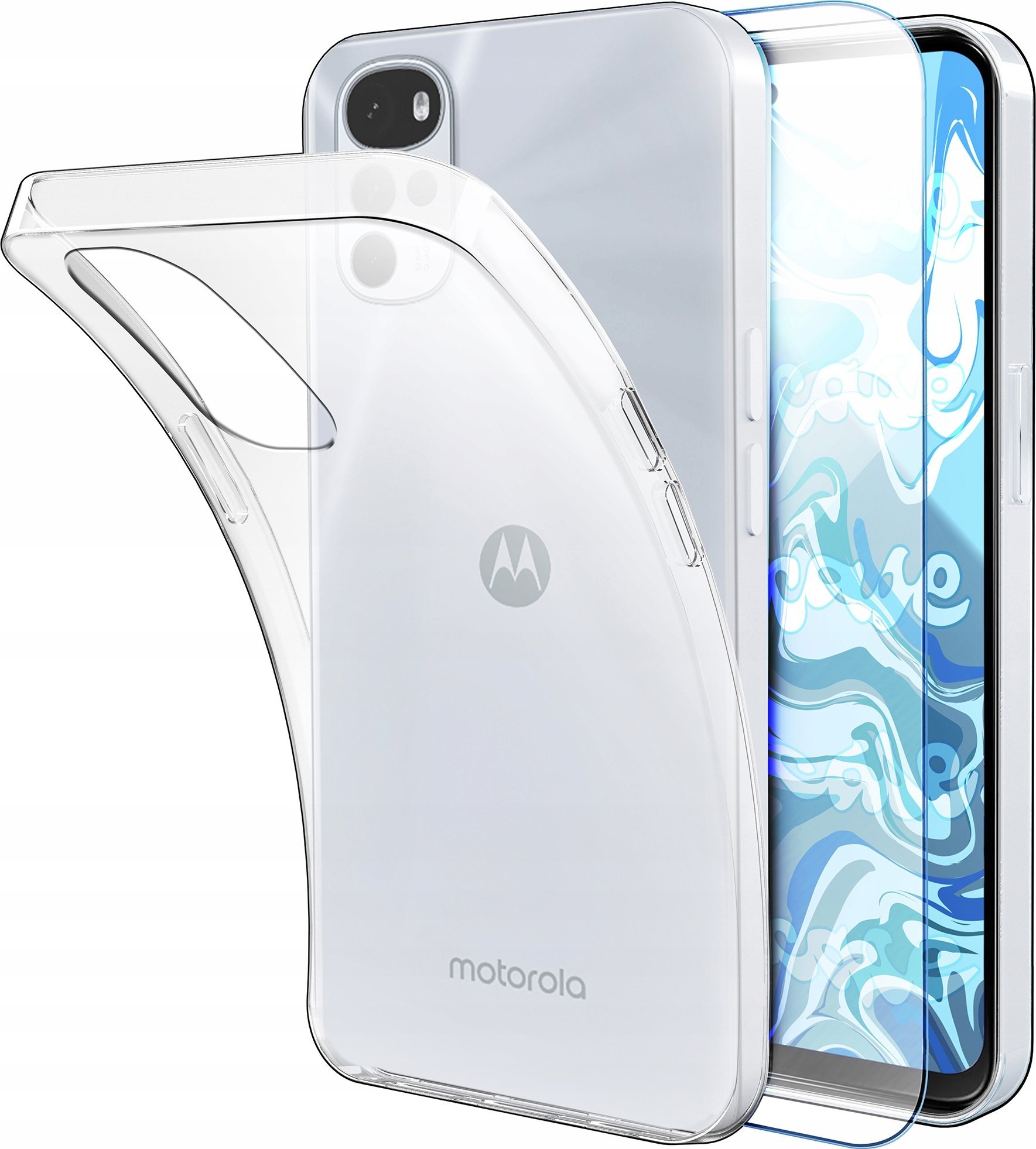 Etui Do Motorola Moto G22 4G (Przezroczyste, Silikonowe, Ochronne) Szkło