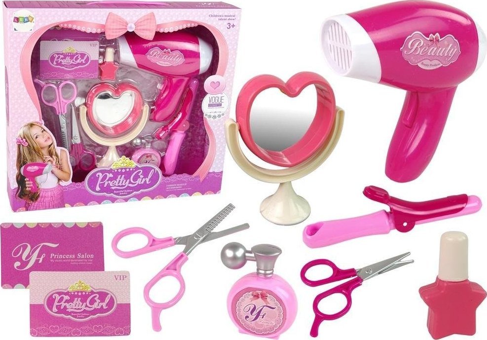 LeanToys Zestaw Fryzjerski Do Włosów Piękności Suszarka Na Baterie