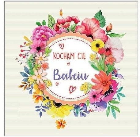 Karnet KW Wianek z kwiatów Babcia EDUKAMP