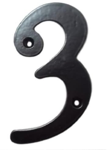 NUMBER 3 GB-2531_3 105X65 MM BLACK