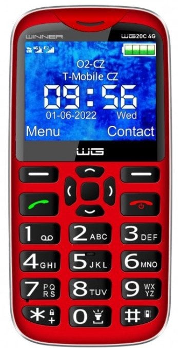 TELEFON WINNER GROUP WG20C 4G CZERWONY