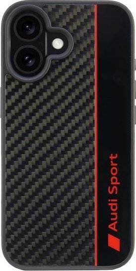 Audi Audi Carbon Fiber Stripe iPhone 16 6.1" czarny/black hardcase AUS-TPUPCIP16-R8/D1-BK