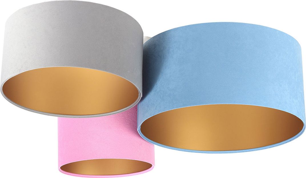 Lampa sufitowa Lumes Kolorowy plafon ze złotym wnętrzem abażura - EXX56-Ivesa