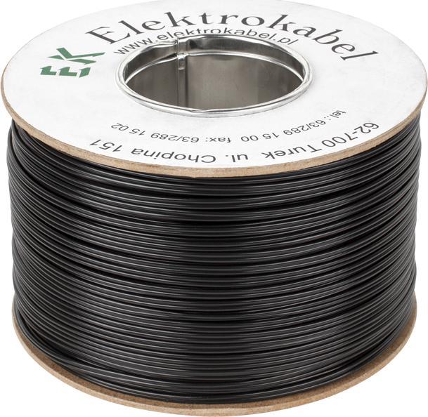 Przewód LP Kabel głośnikowy SMYp 2 x 0,22mm czarny 300m