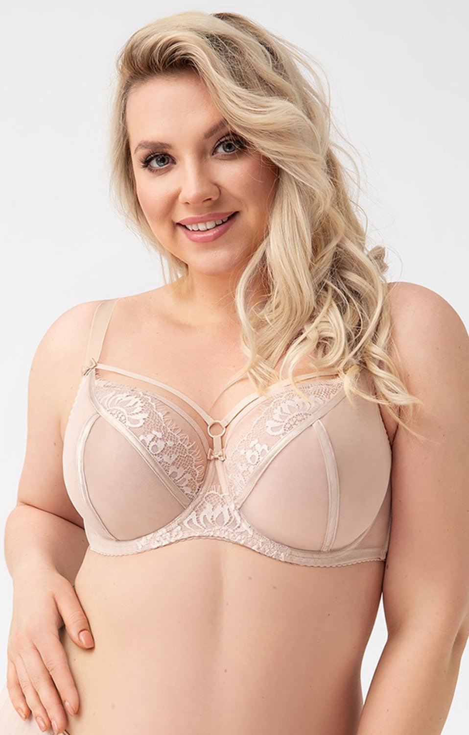 Gorsenia Gorsenia K496 Paradise beżowy 80E Biustonosz miękki