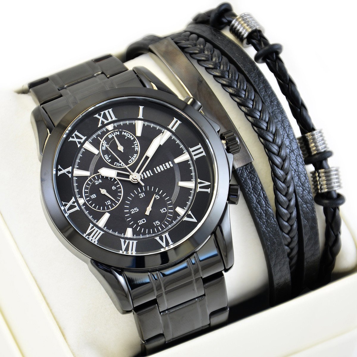 Zestaw męski zegarek Paul Lorens - NEXTON- 3844B2-1A5 + bransoletka