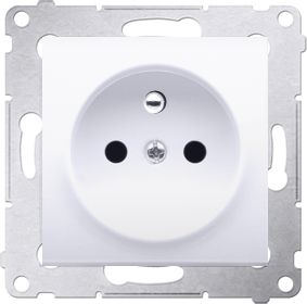 Kontakt-Simon Gniazdo wtyczkowe pojedyncze Simon 54 16A IP20 biały (DGZ1CZ.01/11)