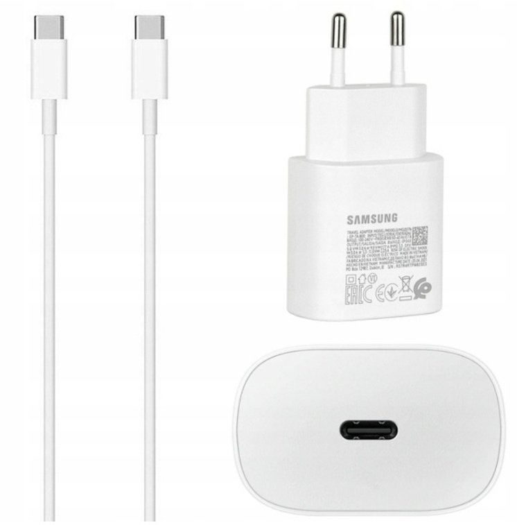 Ładowarka Samsung Oryginalna Szybka Ładowarka Sieciowa 25W Fast Charge + Kabel USB-C one size