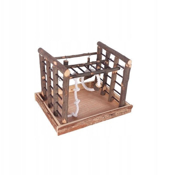Zabawka, dla ptak�w, drewniana, plac zabaw 36x29x25 cm