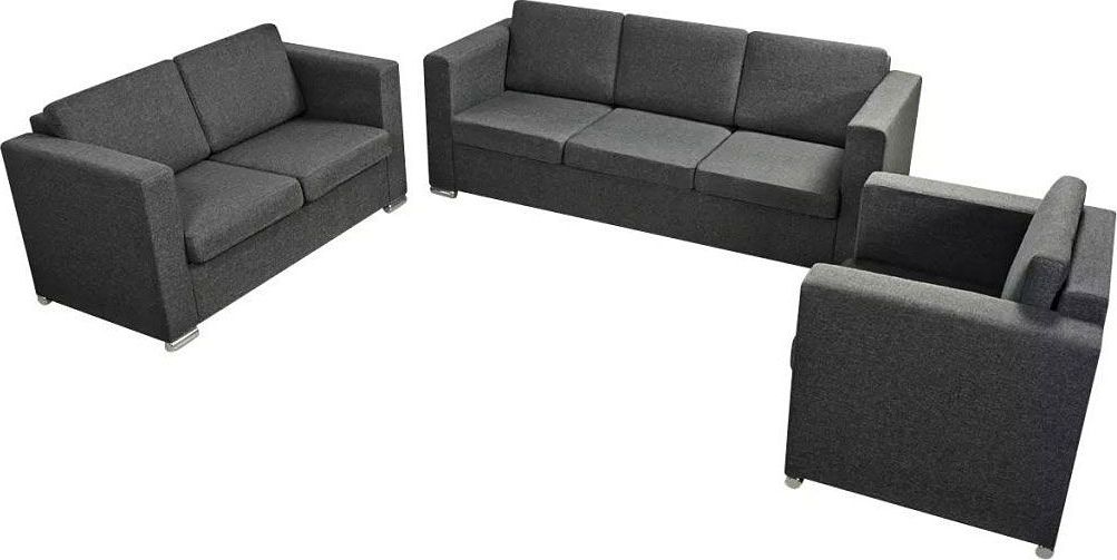 Elior Minimalistyczny zestaw wypoczynkowy Sigala 2X - Ciemnoszary