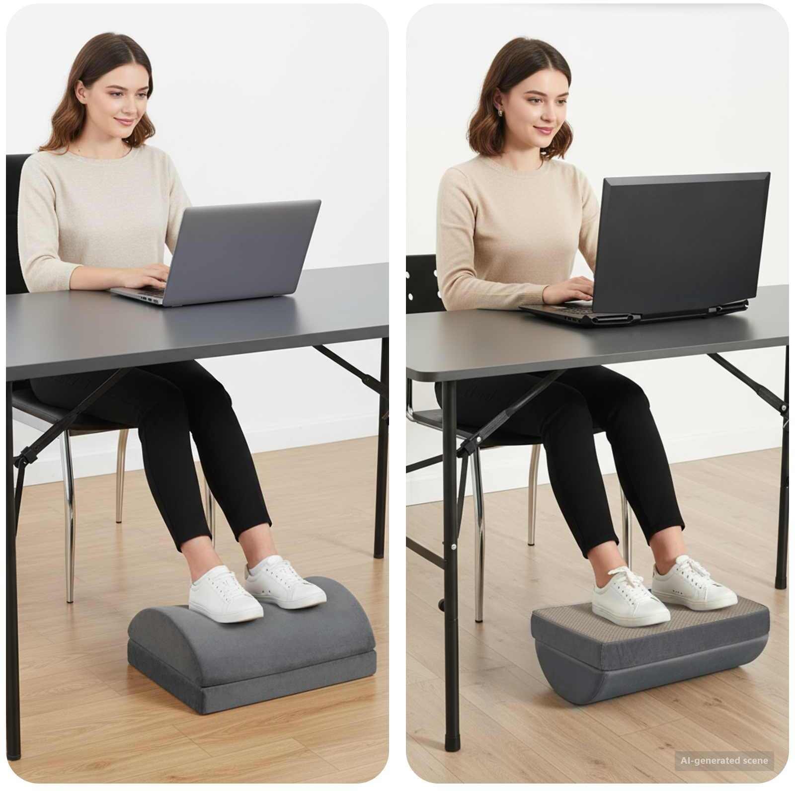 vidaXL Poduszka na podnóżek Gładki Szary