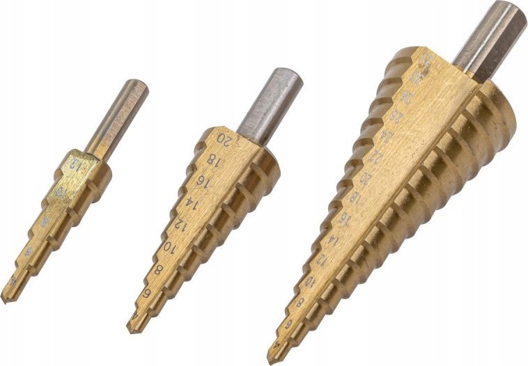 Wiertło Forsage Zestaw wierteł stopniowych 3el.