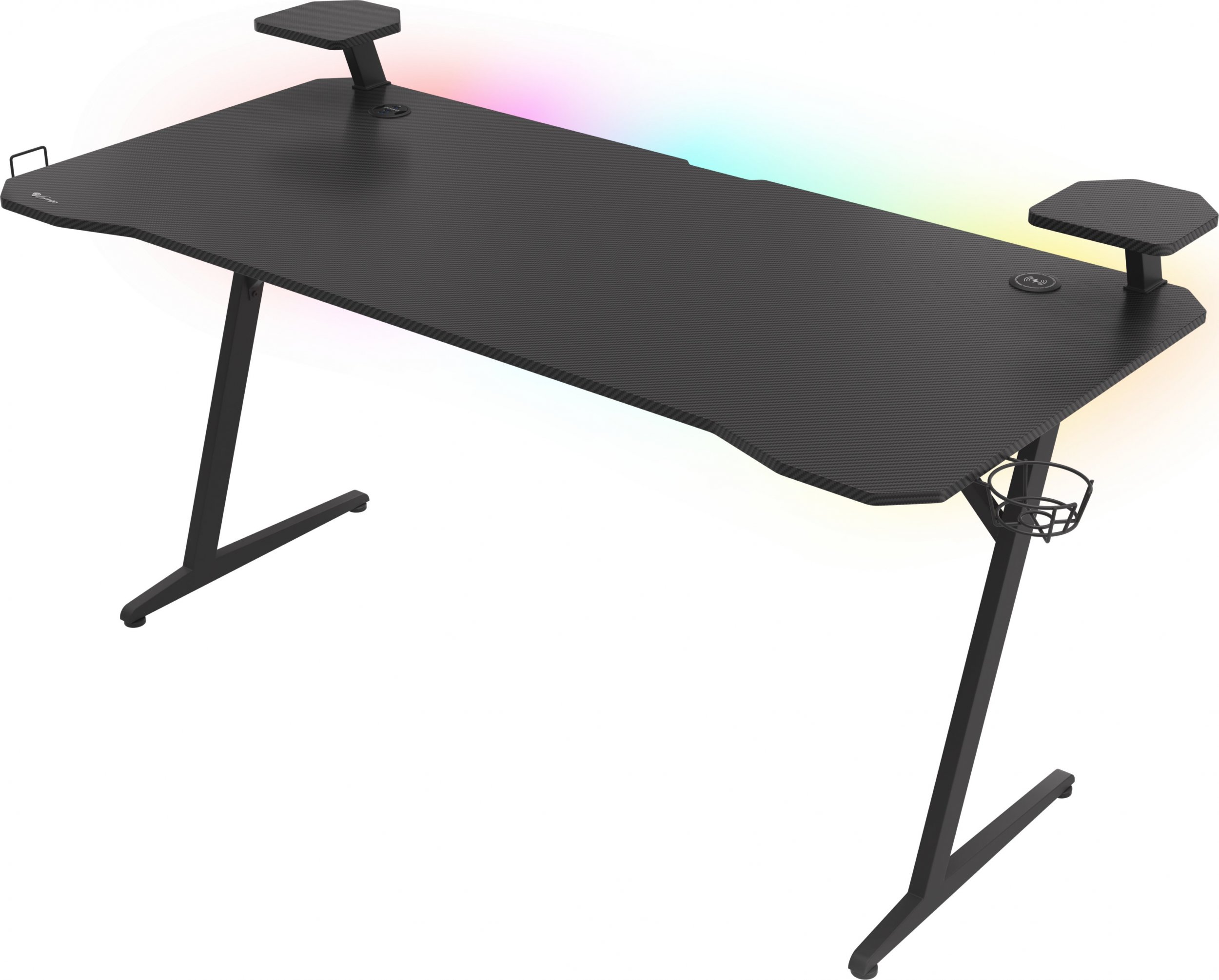 Biurko Genesis Holm 510 RGB Czarne 160 cmx75 cm