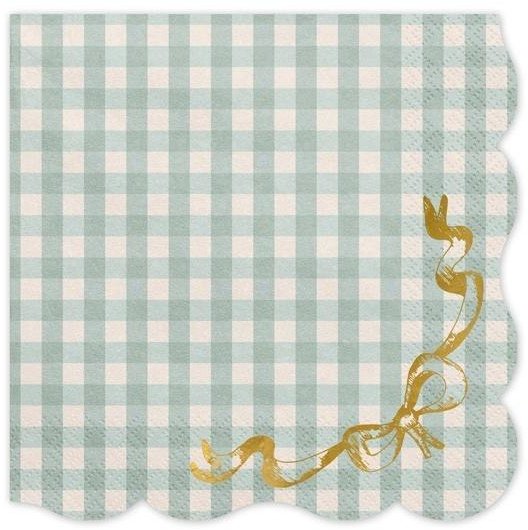 Serwetki kratka z kokardką 33x33cm 12szt EDUKAMP