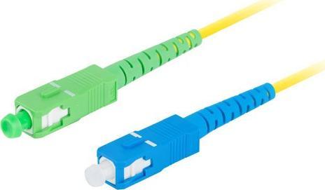 Lanberg PATCHCORD ŚWIATŁOWODOWY SM SC/APC-SC/UPC SIMPLEX 3.0MM LSZH G657A1 5M ŻÓŁTY LANBERG