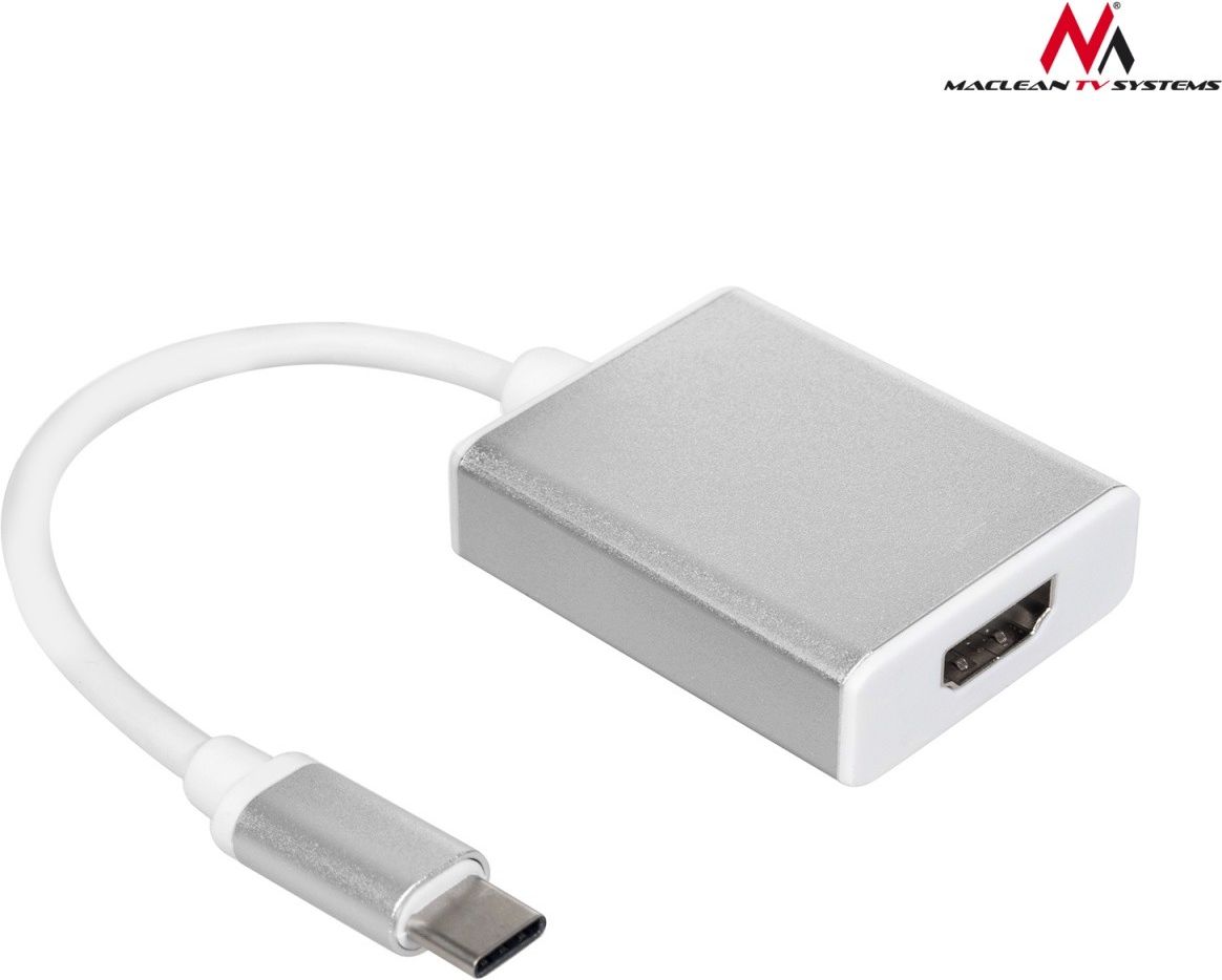 Adapter USB Maclean USB-C - HDMI Srebrny (MCTV-841)