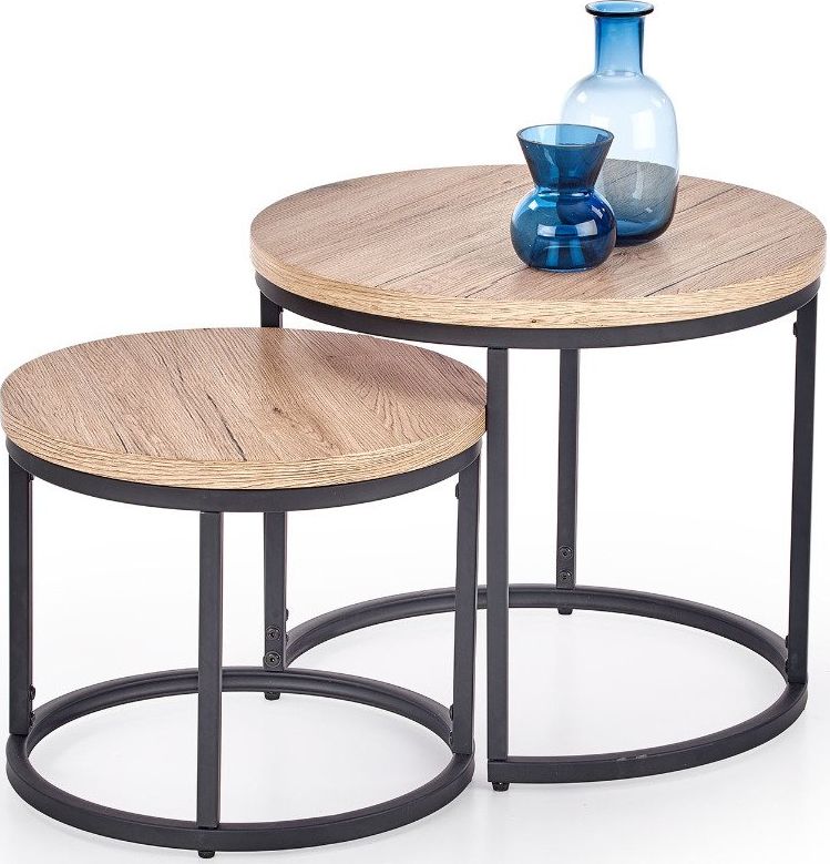 Halmar Zestaw 2 stolików kawowych OREO dąb san remo