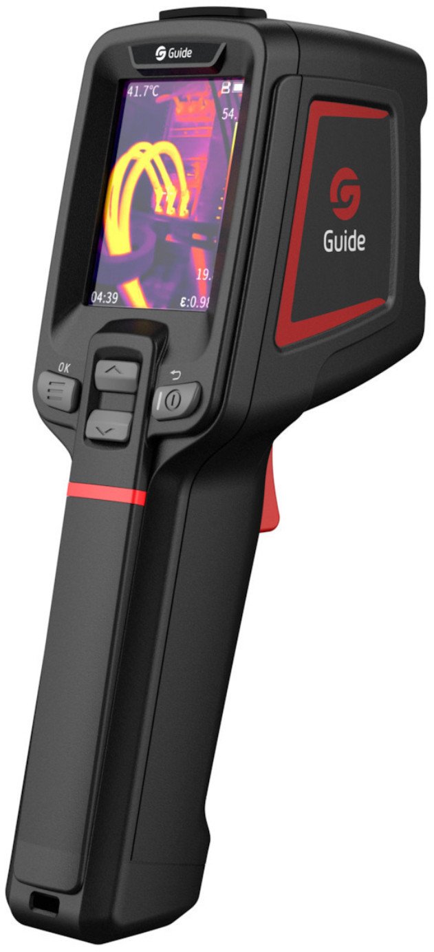 Termowizyjna kamera GuideIR USB-C, 120x90px IR, -20C do 550C, FOV 5038, LCD 2,4", Laser, 2MP, E1+