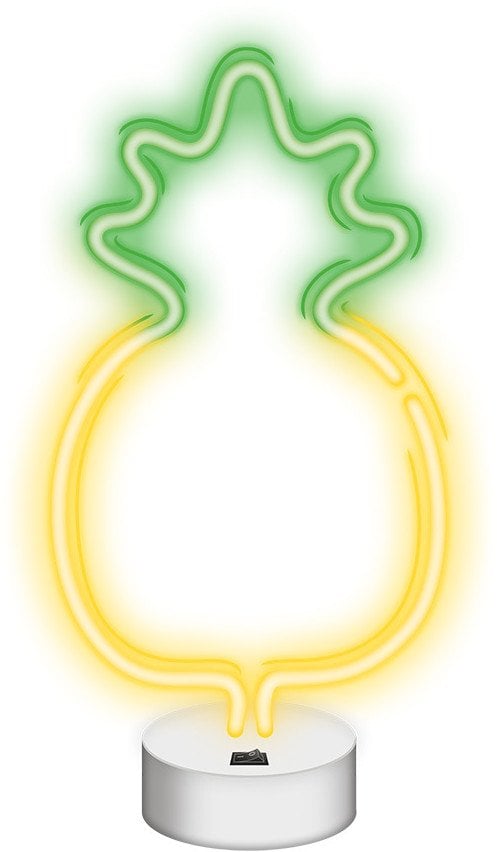 Neon na podstawce LED ANANAS żółto zielony NNE05 Neolia